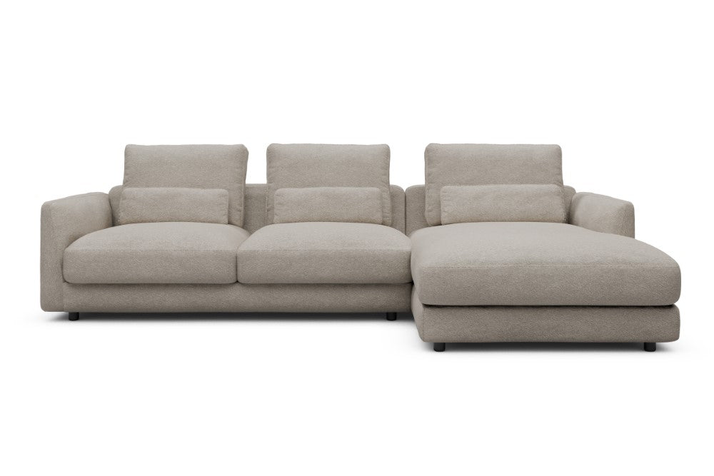 Vivole Modular Sofa - 76 - 290 x 171 cm - 2,5 Seater + Chaise - 816 Aivi Lace Beige