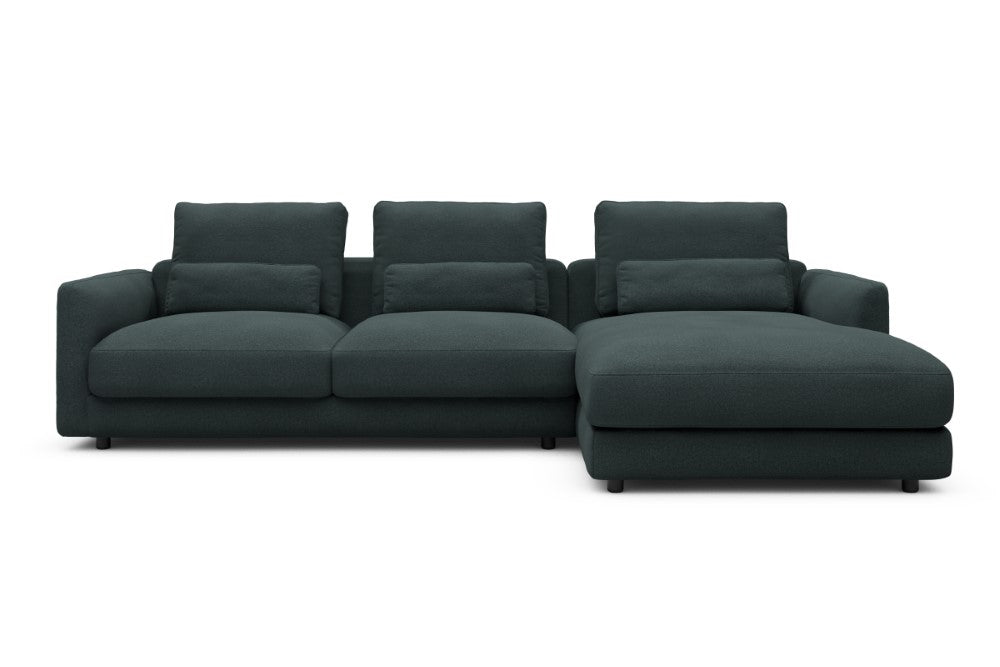 Vivole Modular Sofa - 76 - 290 x 171 cm - 2,5 Seater + Chaise - 851 Mahoga Dark Blue