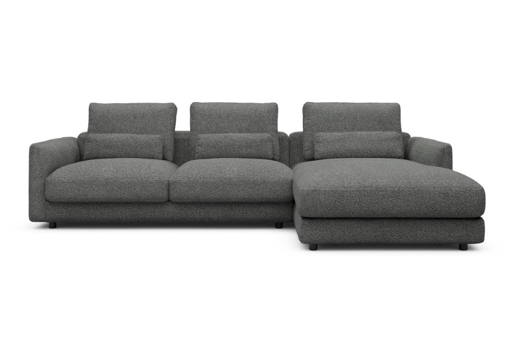 Vivole Modular Sofa - 76 - 290 x 171 cm - 2,5 Seater + Chaise - 868 Vanora Warm Grey