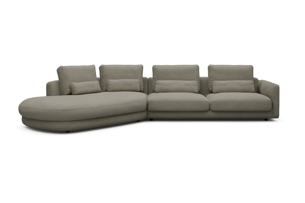 Vivole Modular Sofa - A3 - 393 x 167 cm - 45 deg Open-end + 3 Seater - 765 Cura Oat