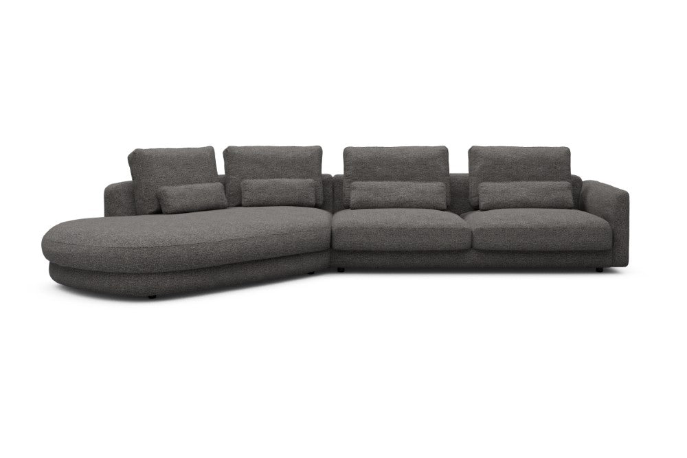 Vivole Modular Sofa - A3 - 393 x 167 cm - 45 deg Open-end + 3 Seater - 772 Carreno Salt & Pepper