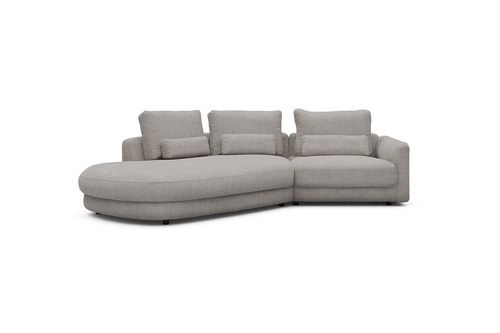 Vivole Modular Sofa - A5 - 295 x 167 cm - 45 deg Open-end + 1,5 Seater - 418 Esina Truffle