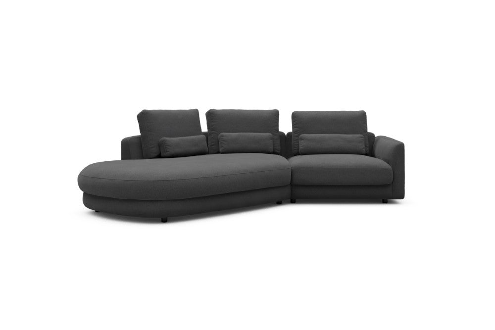 Vivole Modular Sofa - A5 - 295 x 167 cm - 45 deg Open-end + 1,5 Seater - 441 Satya Warm Zinc