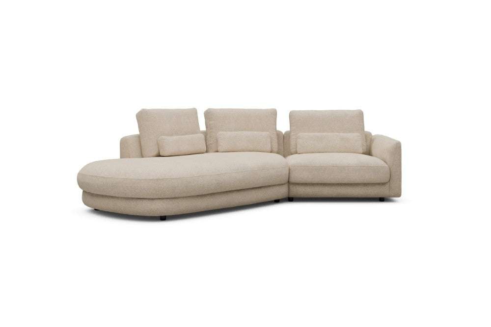 Vivole Modular Sofa - A5 - 295 x 167 cm - 45 deg Open-end + 1,5 Seater - 496 Casone Natural Beigie