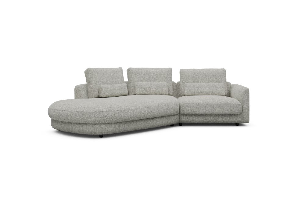 Vivole Modular Sofa - A5 - 295 x 167 cm - 45 deg Open-end + 1,5 Seater - 867 Vanora Warm Sand