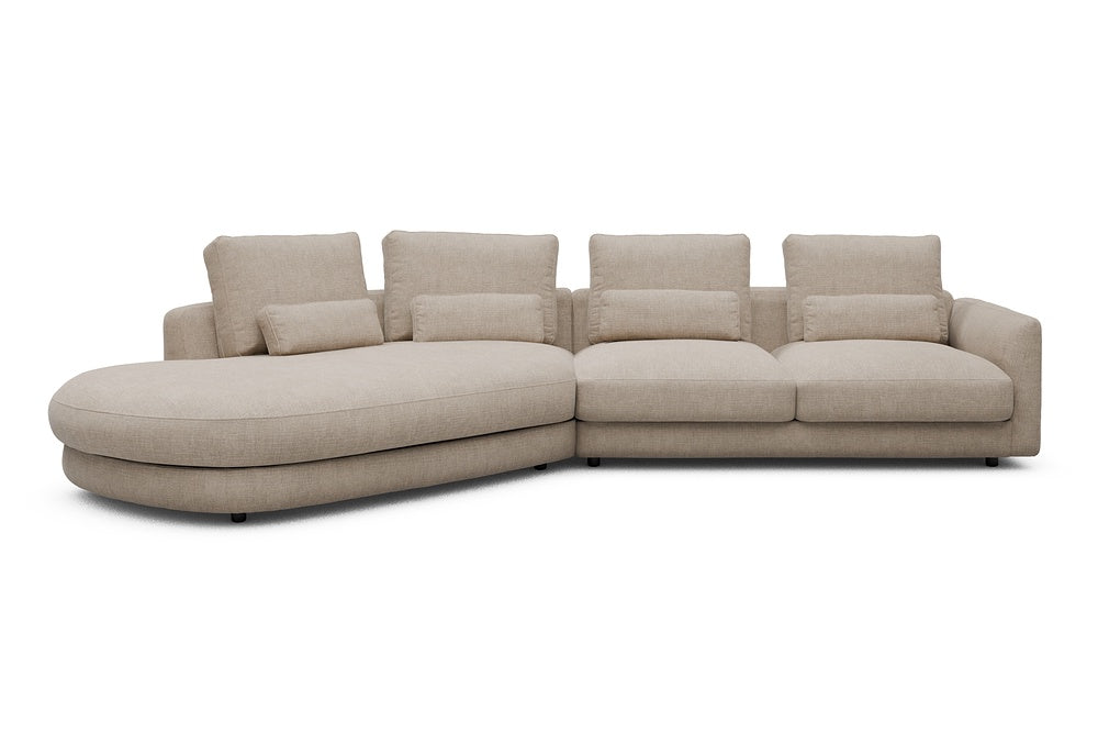 Vivole Modular Sofa - A6 - 361 x 167 cm - 45 deg Open-end + 2,5 Seater - 417 Esina Mocha