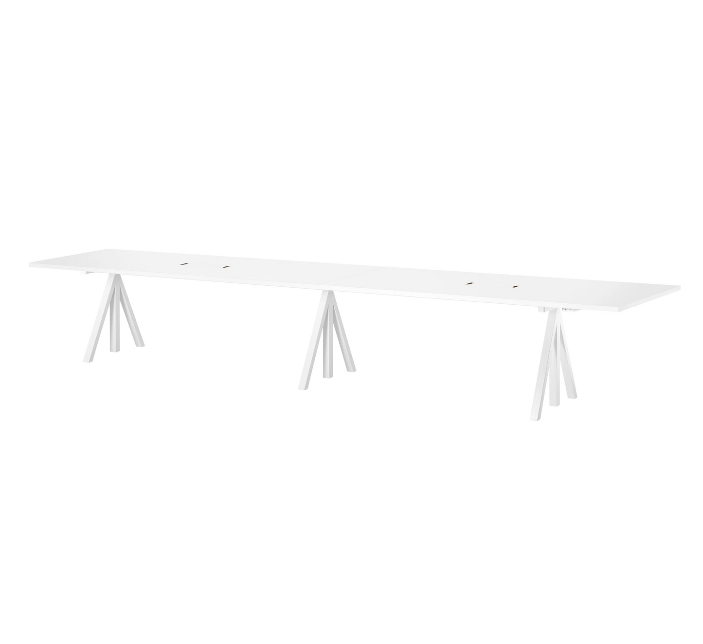 Height-adjustable conference tables 360x90 White/White laminate - image 3