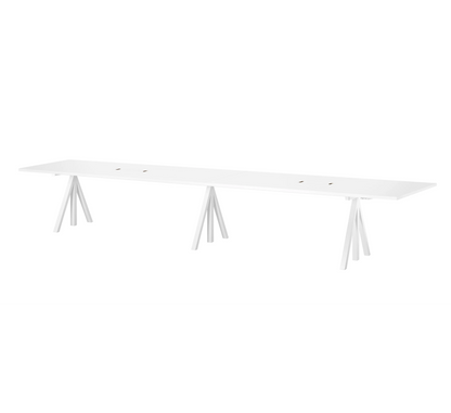 Height-adjustable conference tables 360x90 White/White laminate - image 3