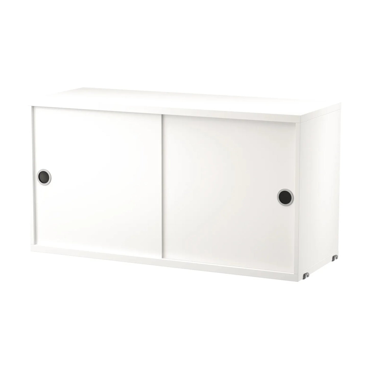 Cabinet with sliding door - W78 x D30 x H42, White - image 4