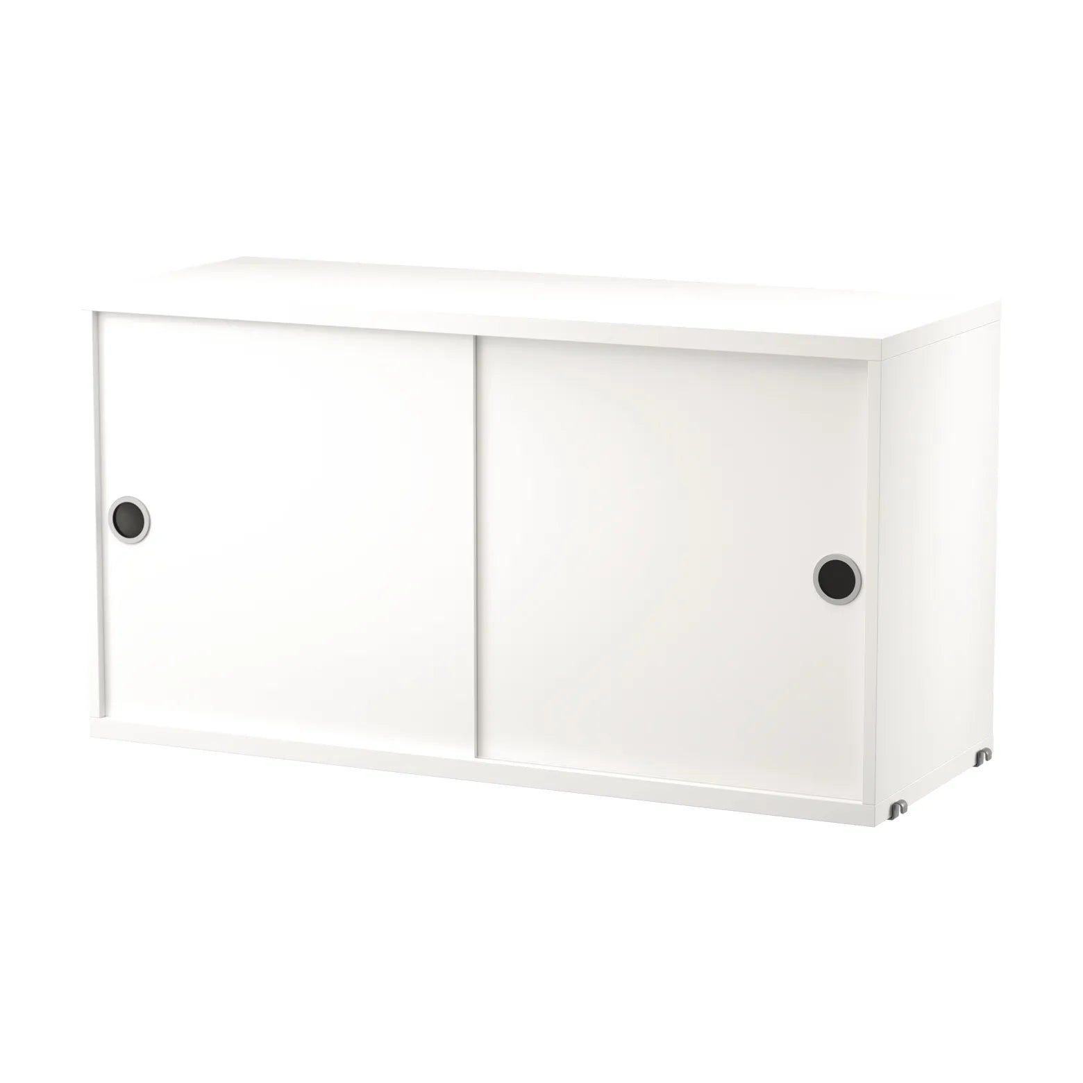Cabinet with sliding door - W78 x D30 x H42, White - image 4