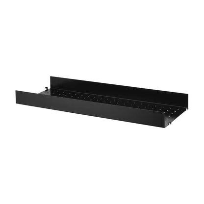 Metal shelf high edge - W78 x D30, Black - image 4
