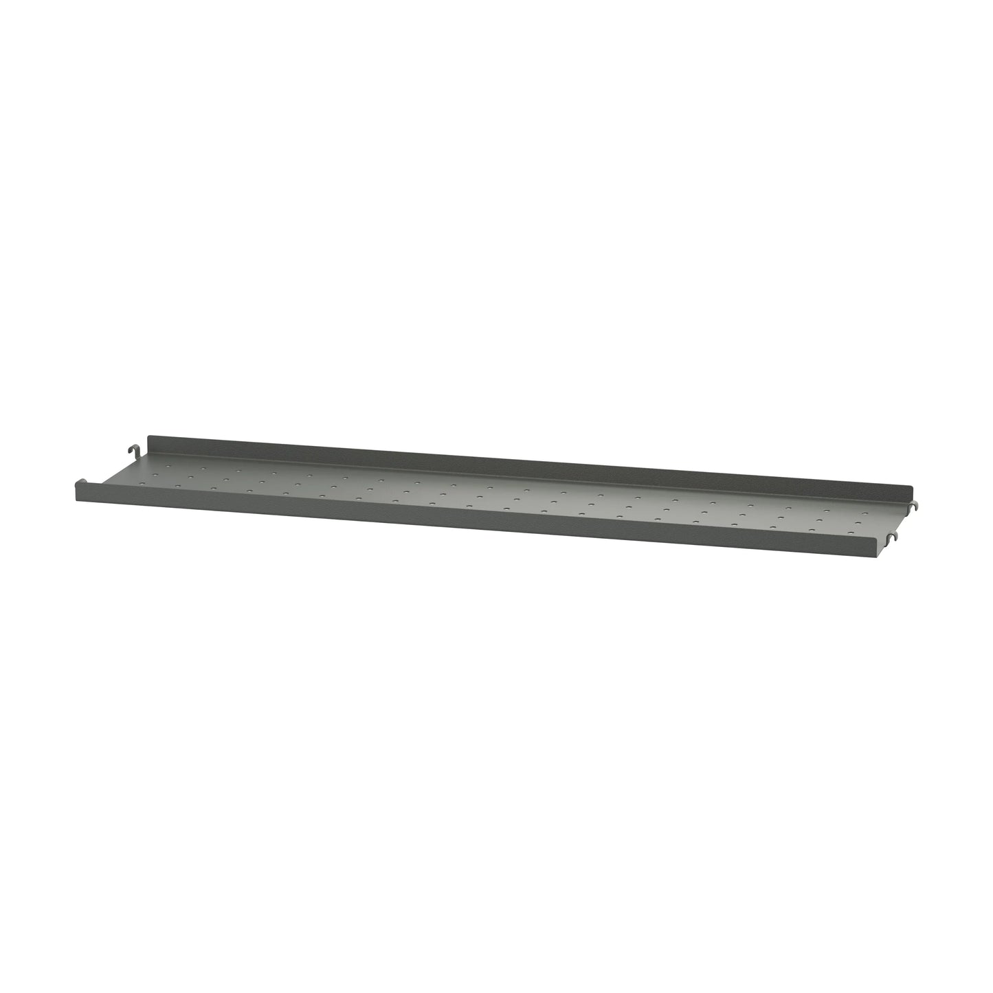 Metal shelf low edge - W78 x D20, Dark grey - image 3
