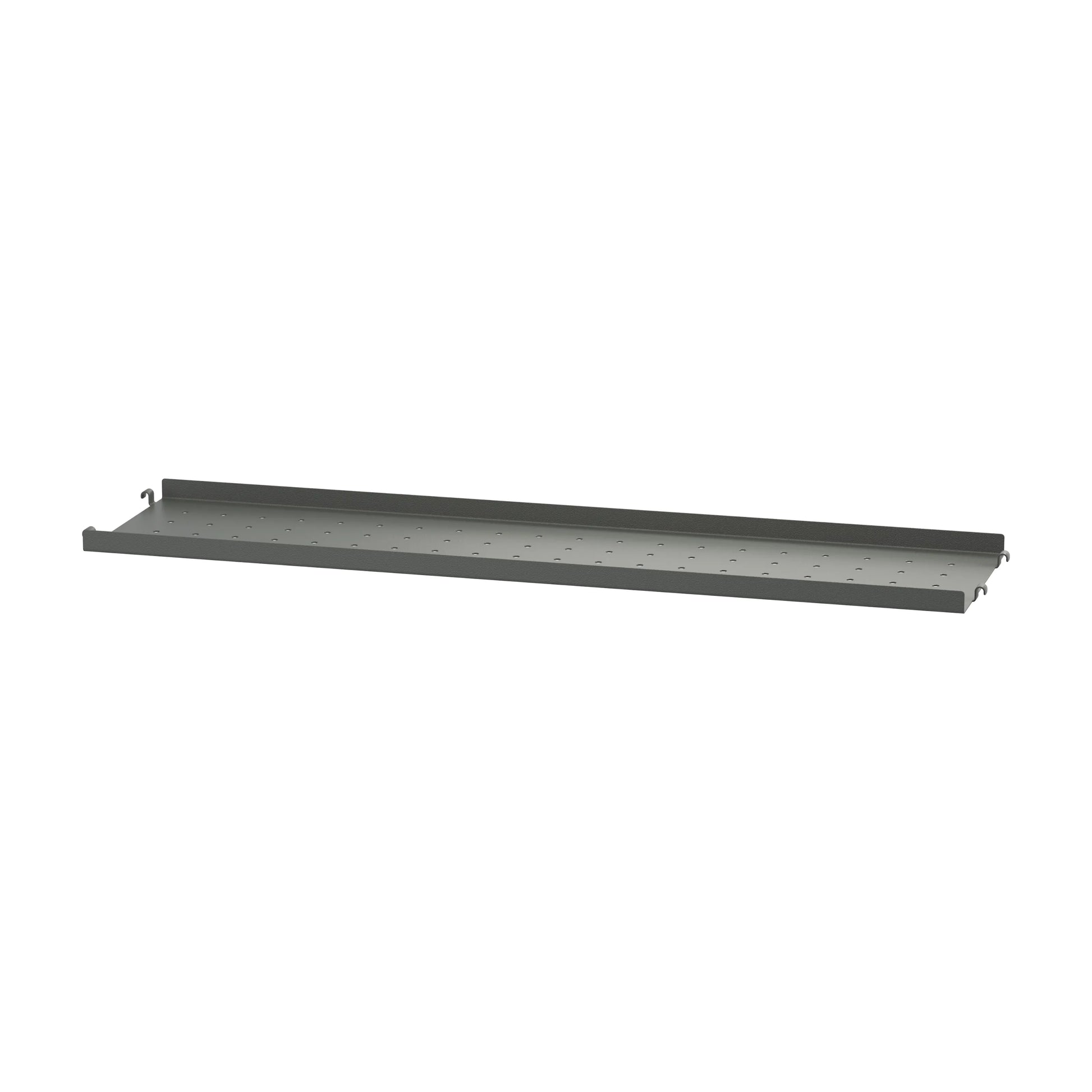 Metal shelf low edge - W78 x D20, Dark grey - image 3