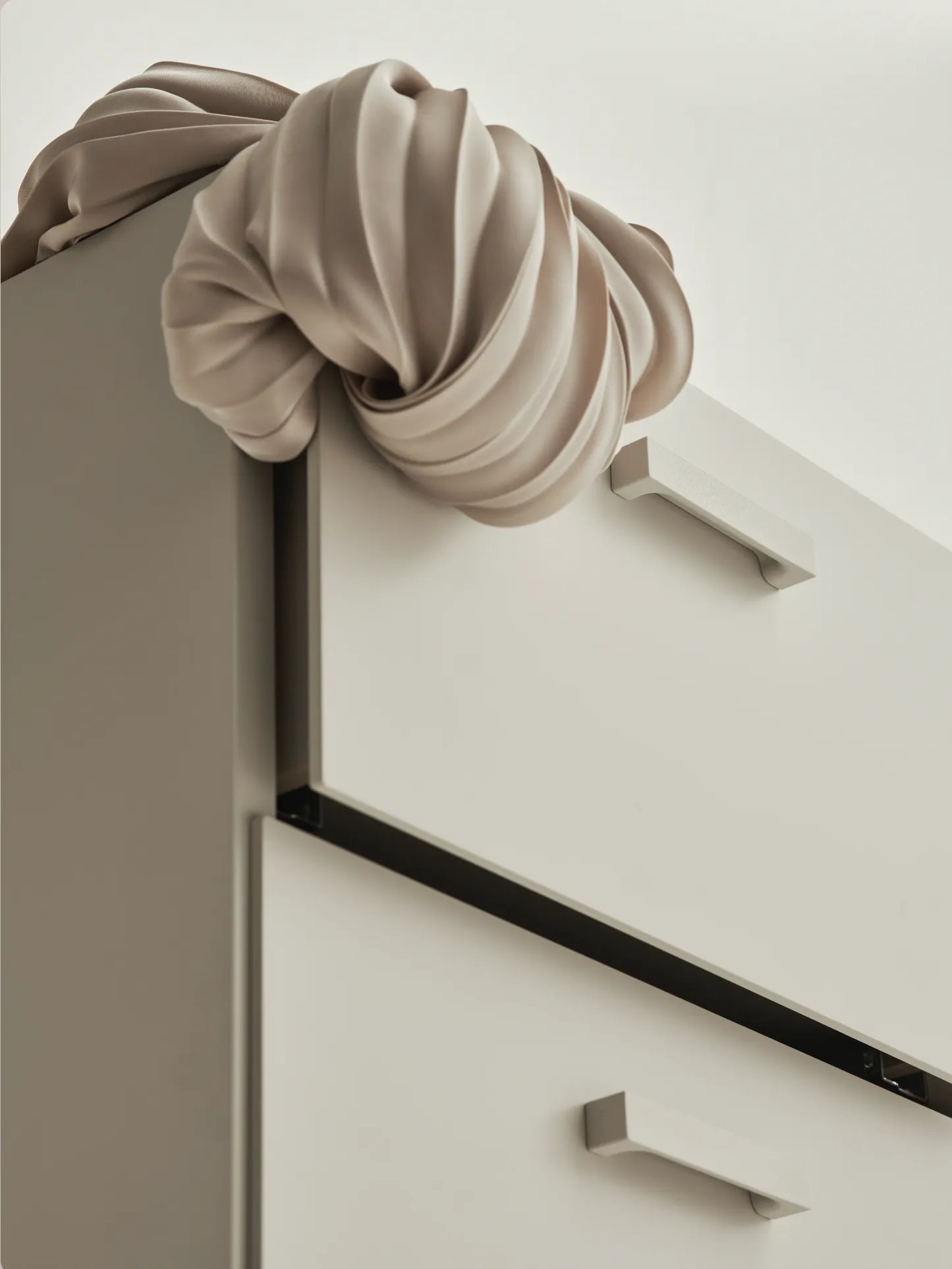 Relief Chest of drawers, tall Beige - image 2