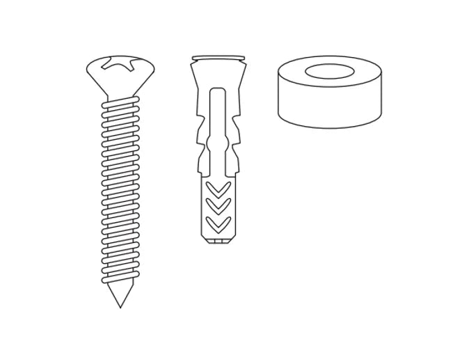 Stainless steel screws 2-pack, including spacer and plug - Spare part, 2-pack - image 2
