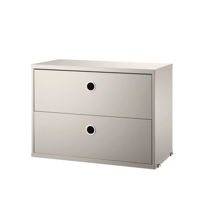 Chest of drawers - W58 x D30 x H42, Beige - image 3