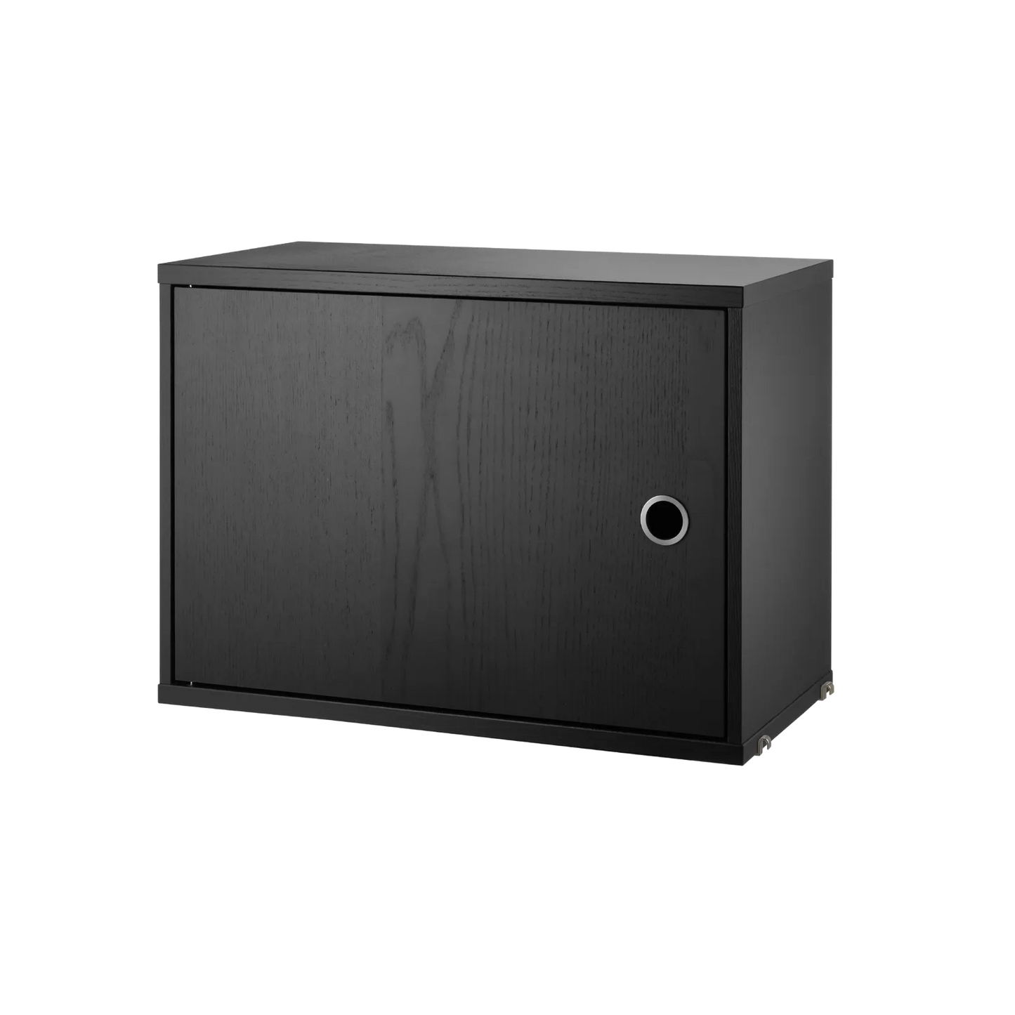 Cabinet with swing door - W58 x D30 x H42, Black stained ash - image 3
