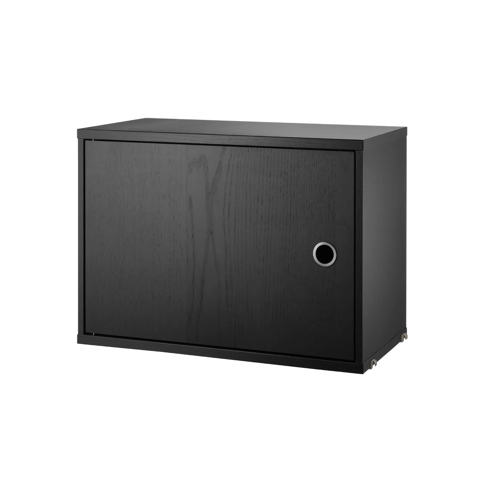 Cabinet with swing door - W58 x D30 x H42, Black stained ash - image 3
