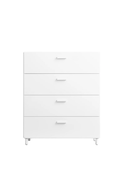 Relief Chest of drawers, wide White