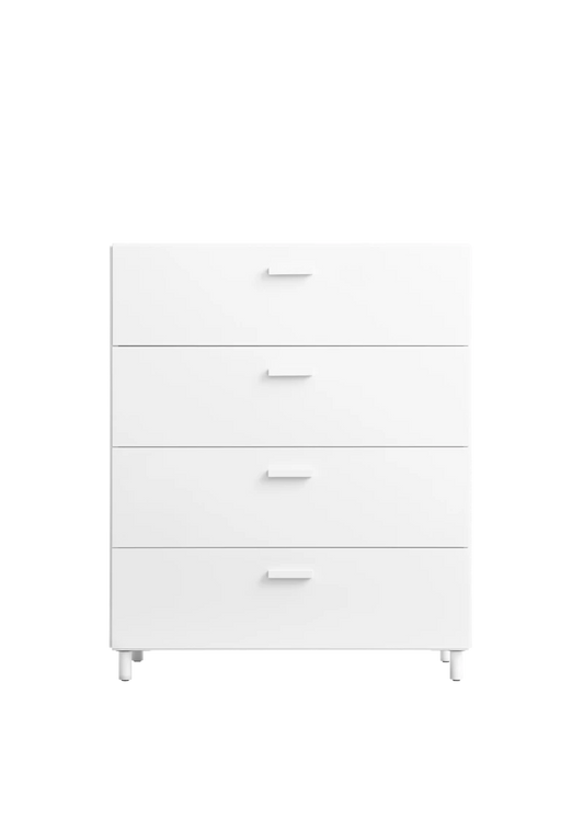 Relief Chest of drawers, wide White