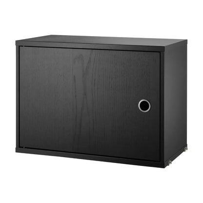 Cabinet with swing door - W58 x D30 x H42, Black stained ash - image 4