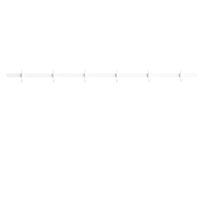 Relief Hook rail, Medium - W82, White
