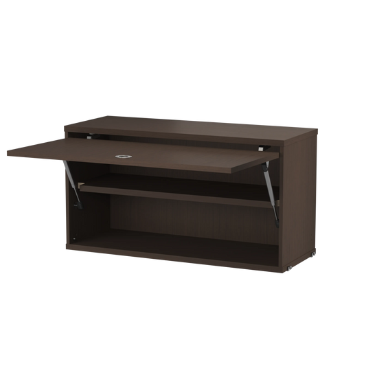 Cabinet with flip door - W78 x D30 x H42, Dark oak - image 2