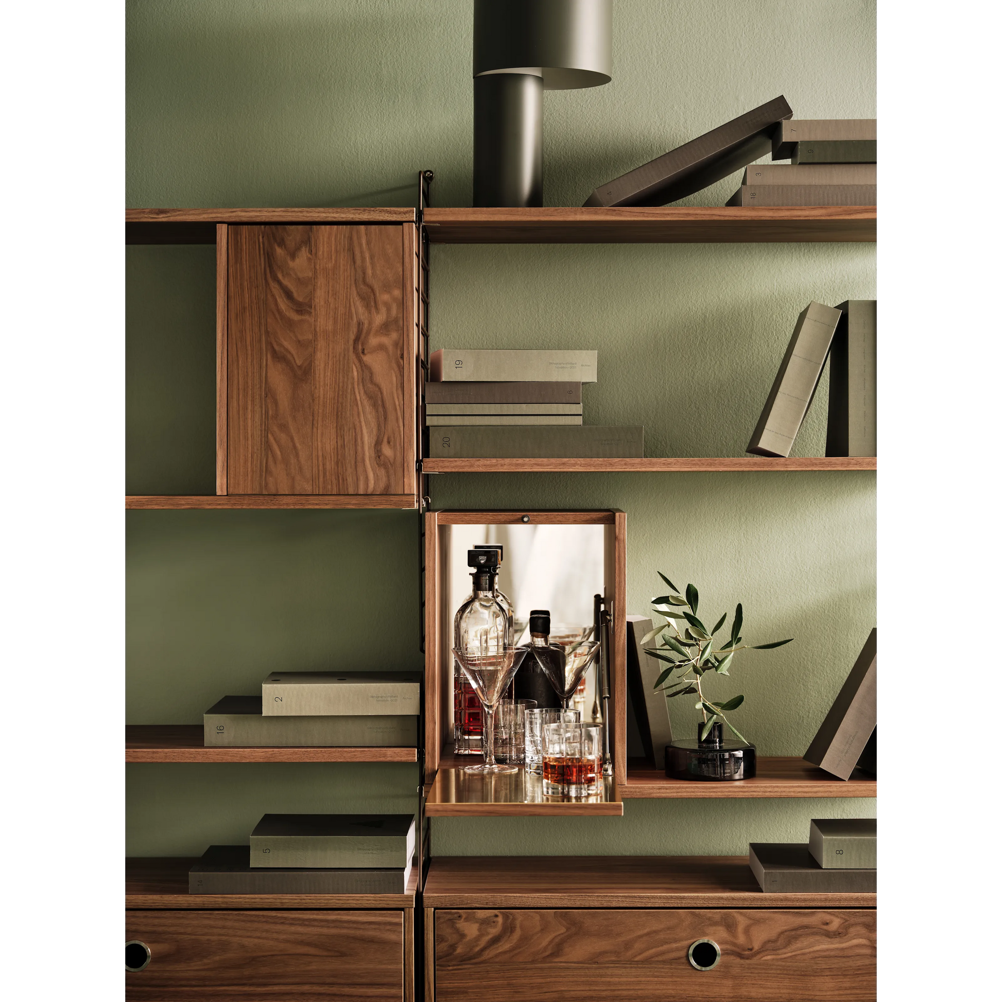 Tiny cabinet - W28 x D30 x H38, Walnut - image 2