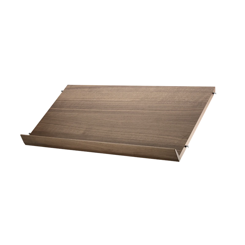 Magazine shelf solid - W78 x D30 x H15, Walnut