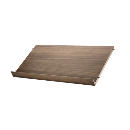 Magazine shelf solid - W78 x D30 x H15, Walnut