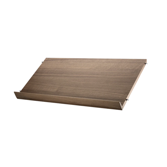 Magazine shelf solid - W78 x D30 x H15, Walnut