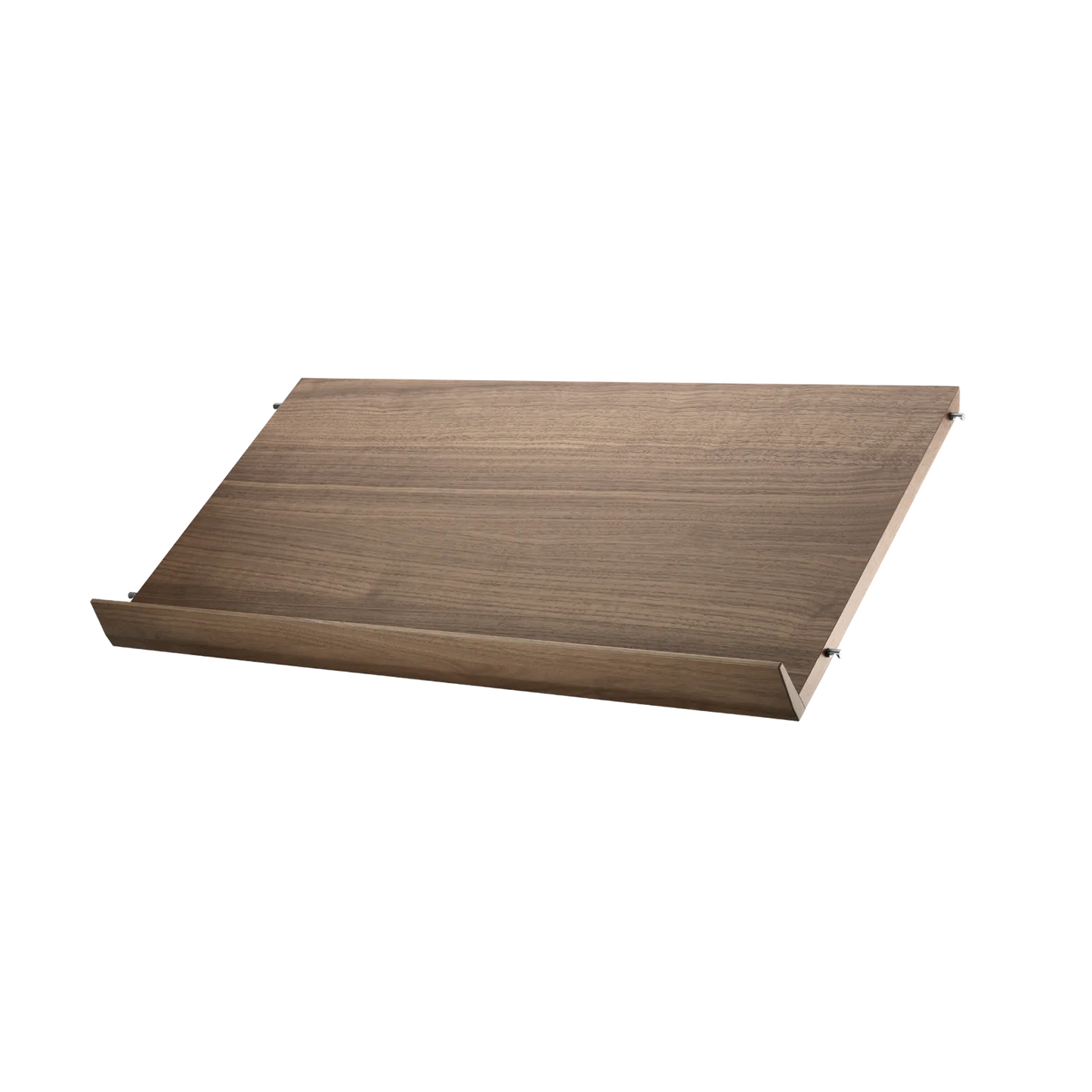 Magazine shelf solid - W78 x D30 x H15, Walnut - image 3