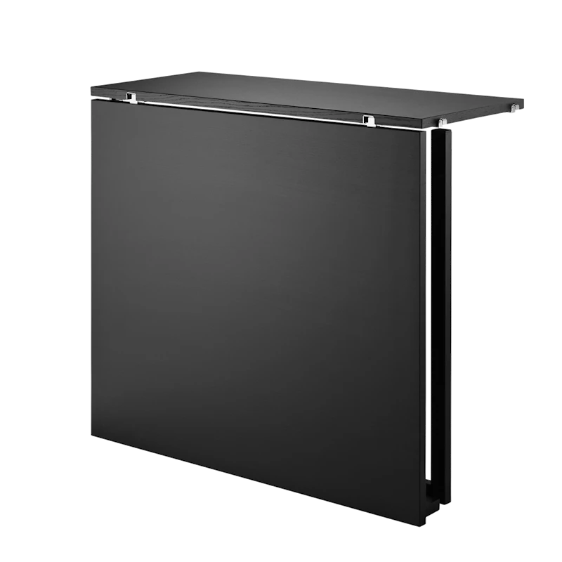 Folding table - W78 x D30 x H71, Black stained ash/Black