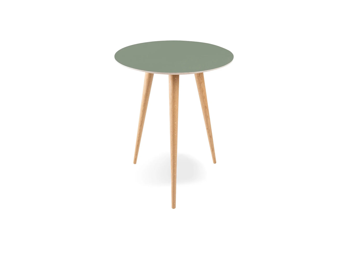 Arp Side Table - Arp Side Table Ø45 - Linoleum Dark Olive Oiled Oak White Oil