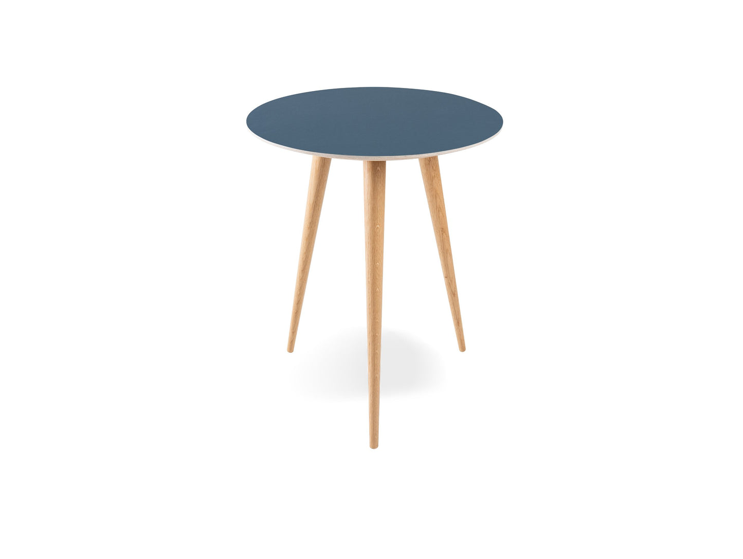 Arp Side Table - Arp Side Table Ø45 - Linoleum Smokey Blue Oiled Oak White Oil