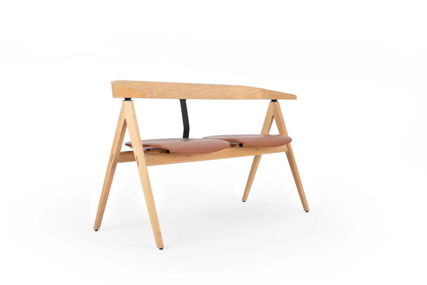 Ava Bench - Ava Bench - Dakar leather 2732 Whisky Oiled Oak White Oil