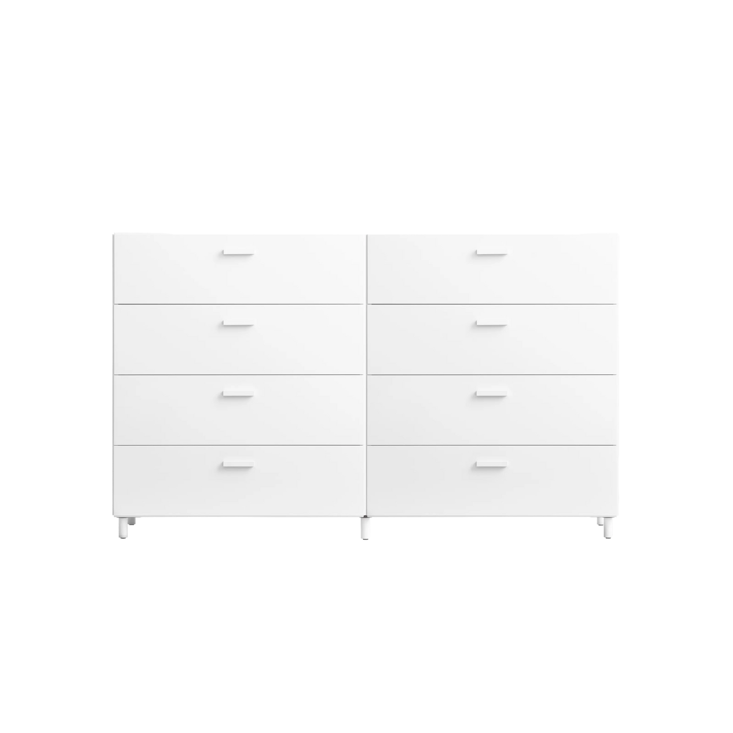 Two wide Relief drawers with legs White - image 5