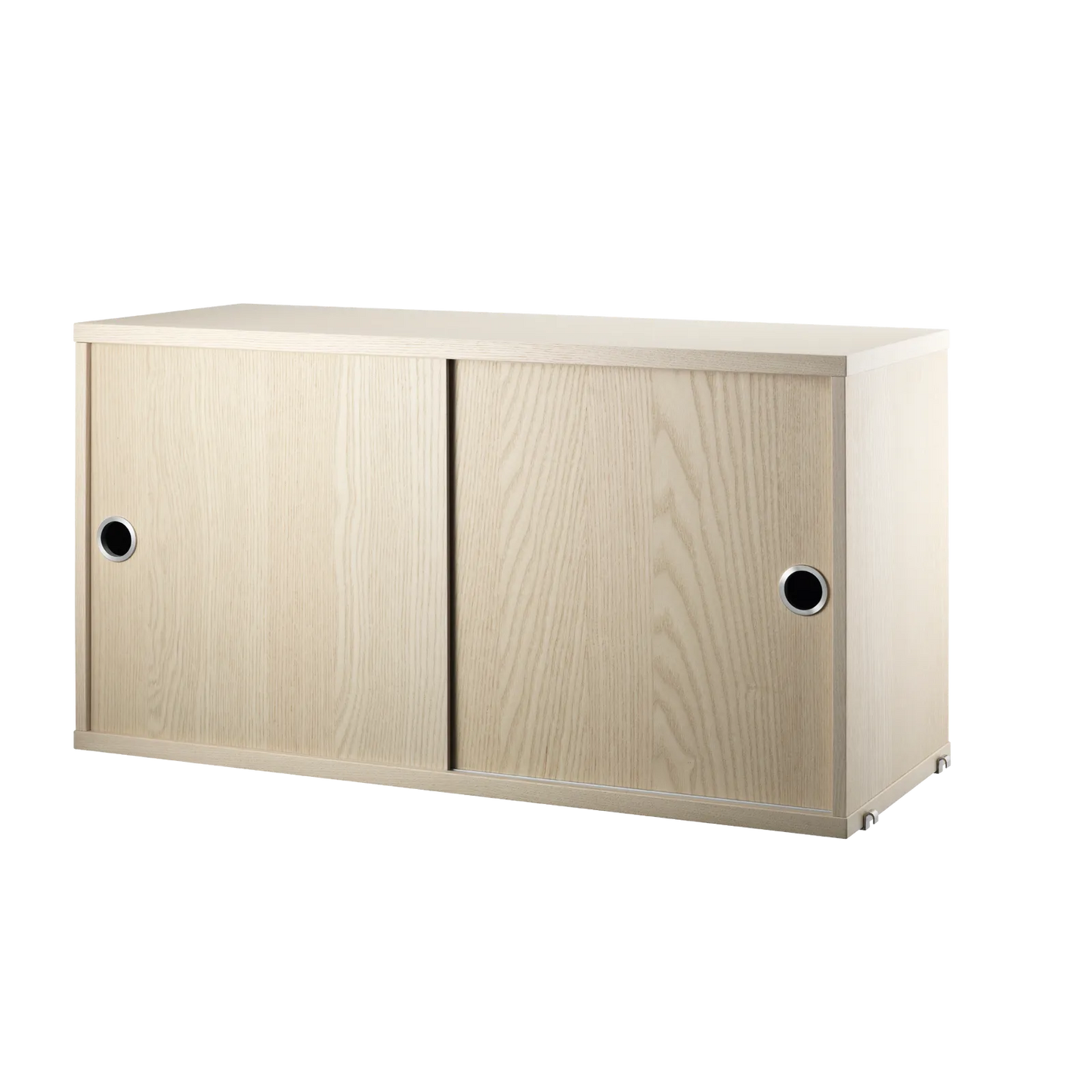 Cabinet with sliding door - W78 x D30 x H42, Ash - image 3