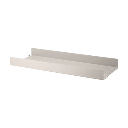 Metal shelf high edge - W78 x D30, Beige - image 4
