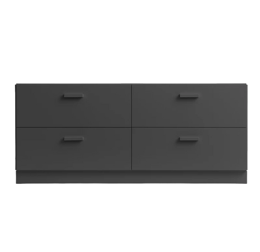 Relief Chest of drawers, low Grey