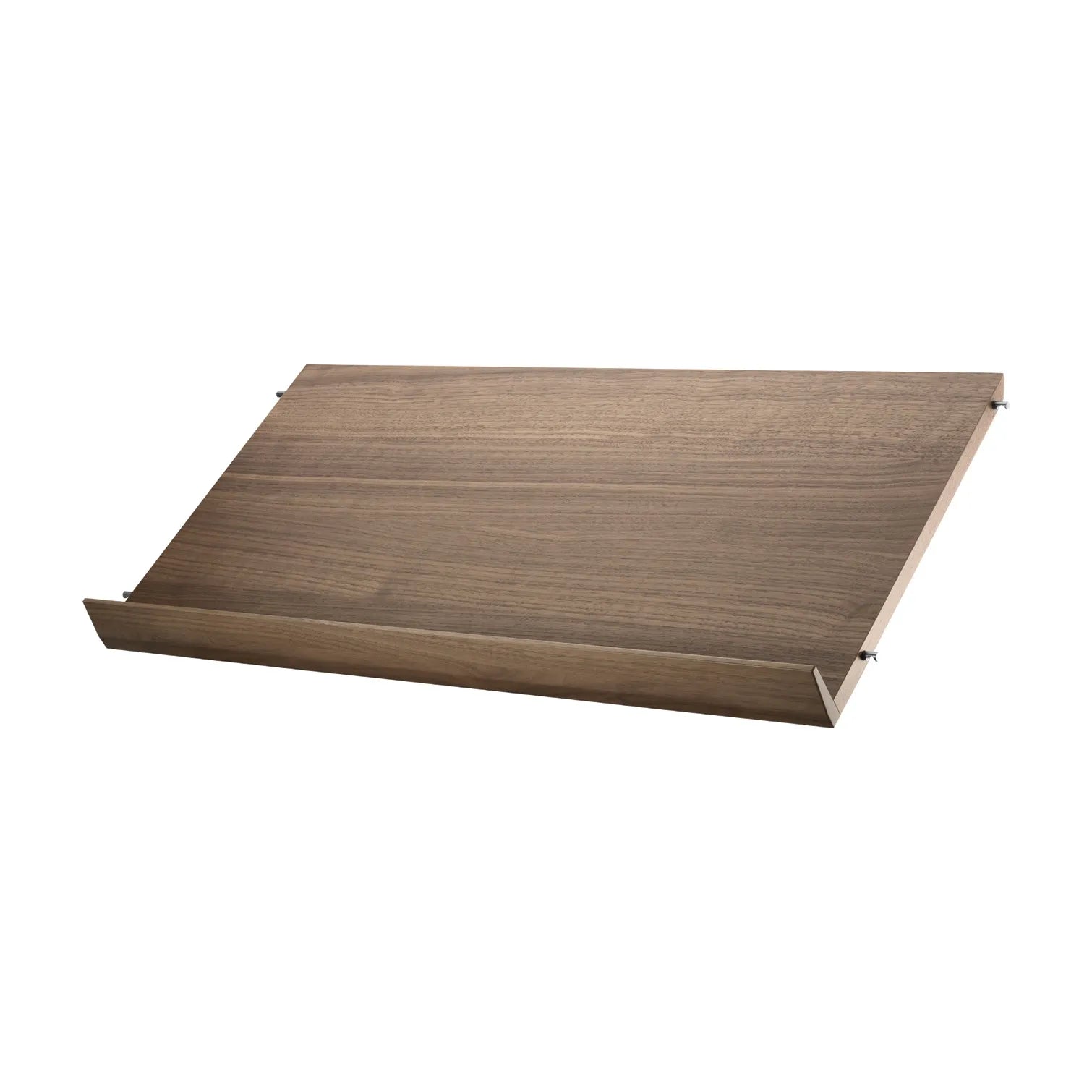 Magazine shelf solid - W78 x D30 x H15, Walnut - image 4