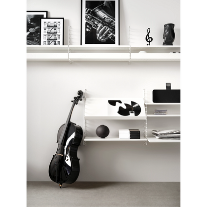 Magazine shelf solid - W58 x D30 x H15, White - image 2