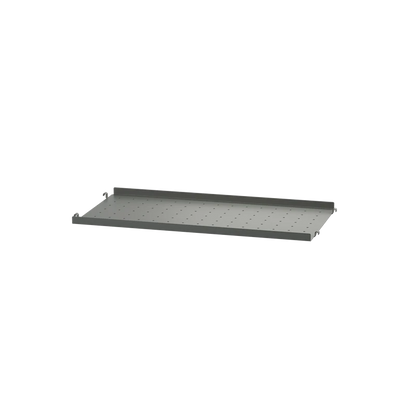 Metal shelf low edge - W58 x D30, Dark grey