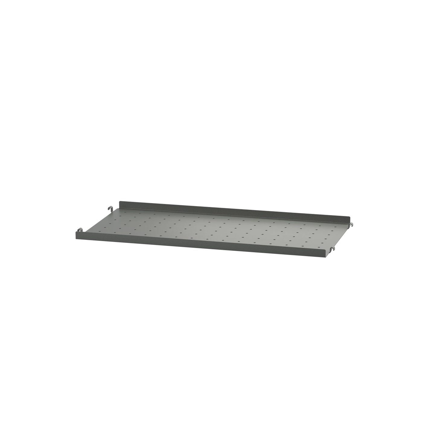 Metal shelf low edge - W58 x D20, Dark grey - image 2