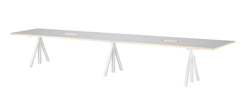 Height-adjustable conference tables 360x90 White