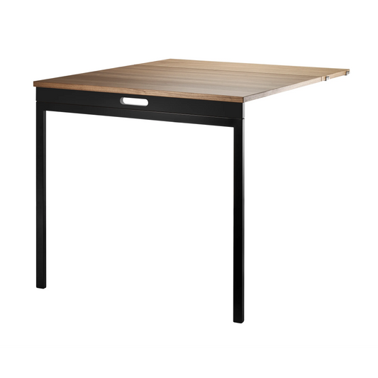 Folding table - W78 x D30 x H71, Walnut/Black - image 2