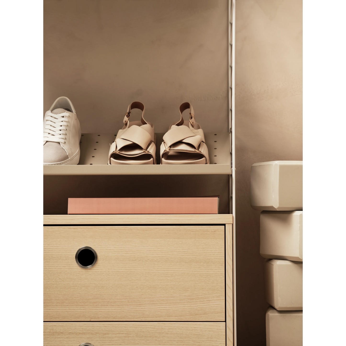 Shoe shelf - W58 x D30 x H10, Beige - image 2