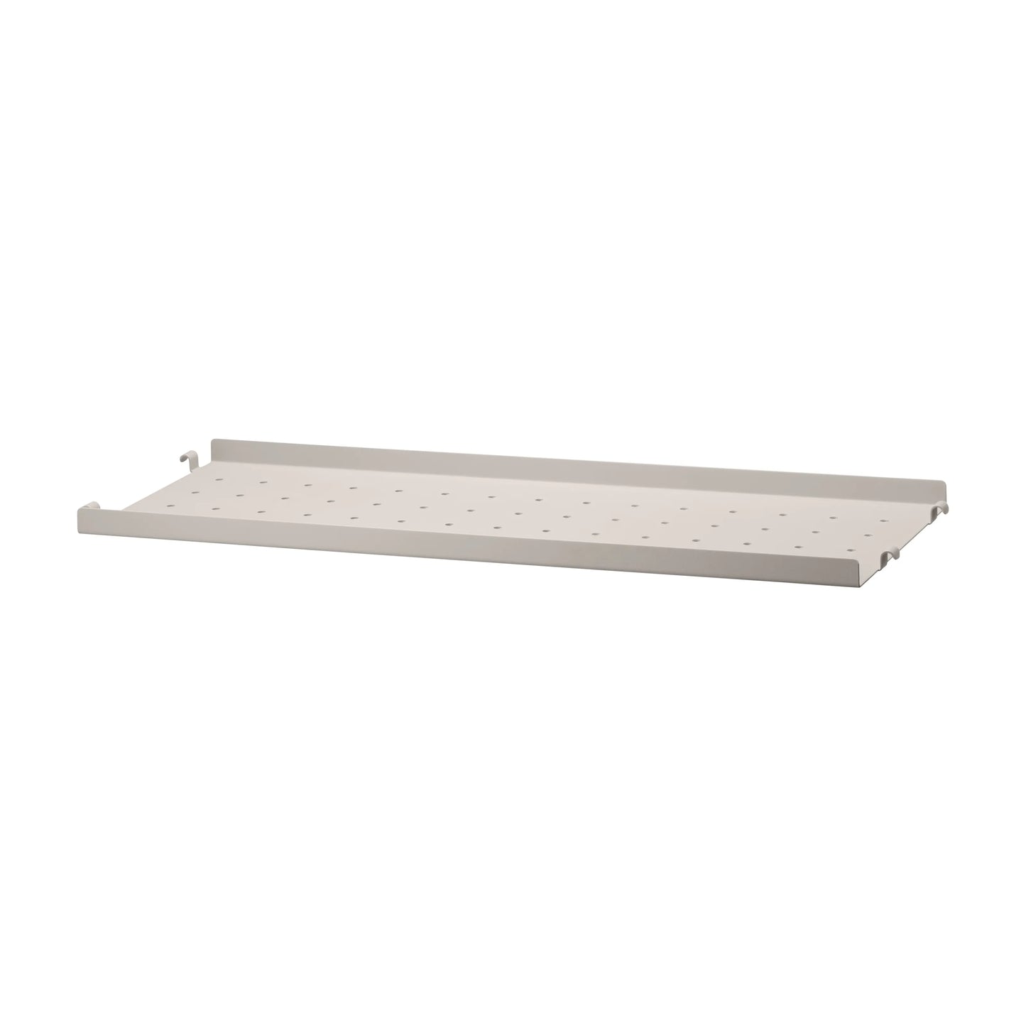 Metal shelf low edge - W58 x D20, Beige - image 4