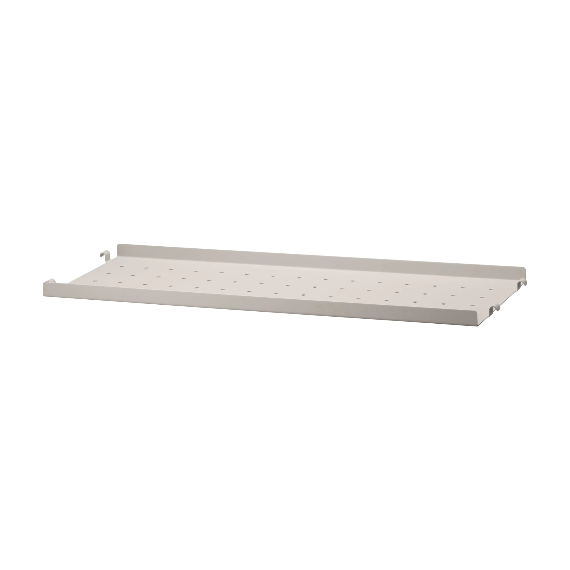 Metal shelf low edge - W58 x D20, Beige - image 4