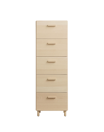 Relief Chest of drawers, tall Ash/Ash